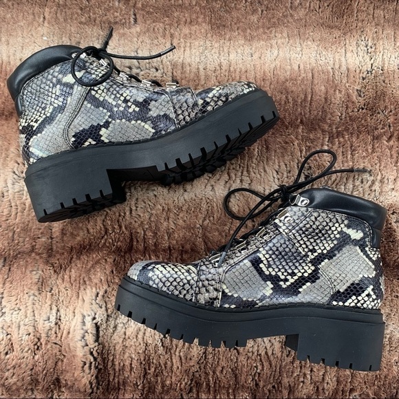Marc Fisher Nula Grey Multi Snakeskin Boot - Picture 6 of 12